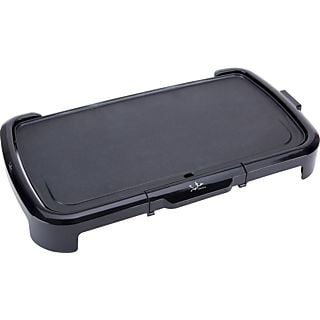 Plancha de asar - Jata GR 217, 2200 W, 55x26 cm, Antiadherente, Termostato regulable, Asa de toque frío, Negro