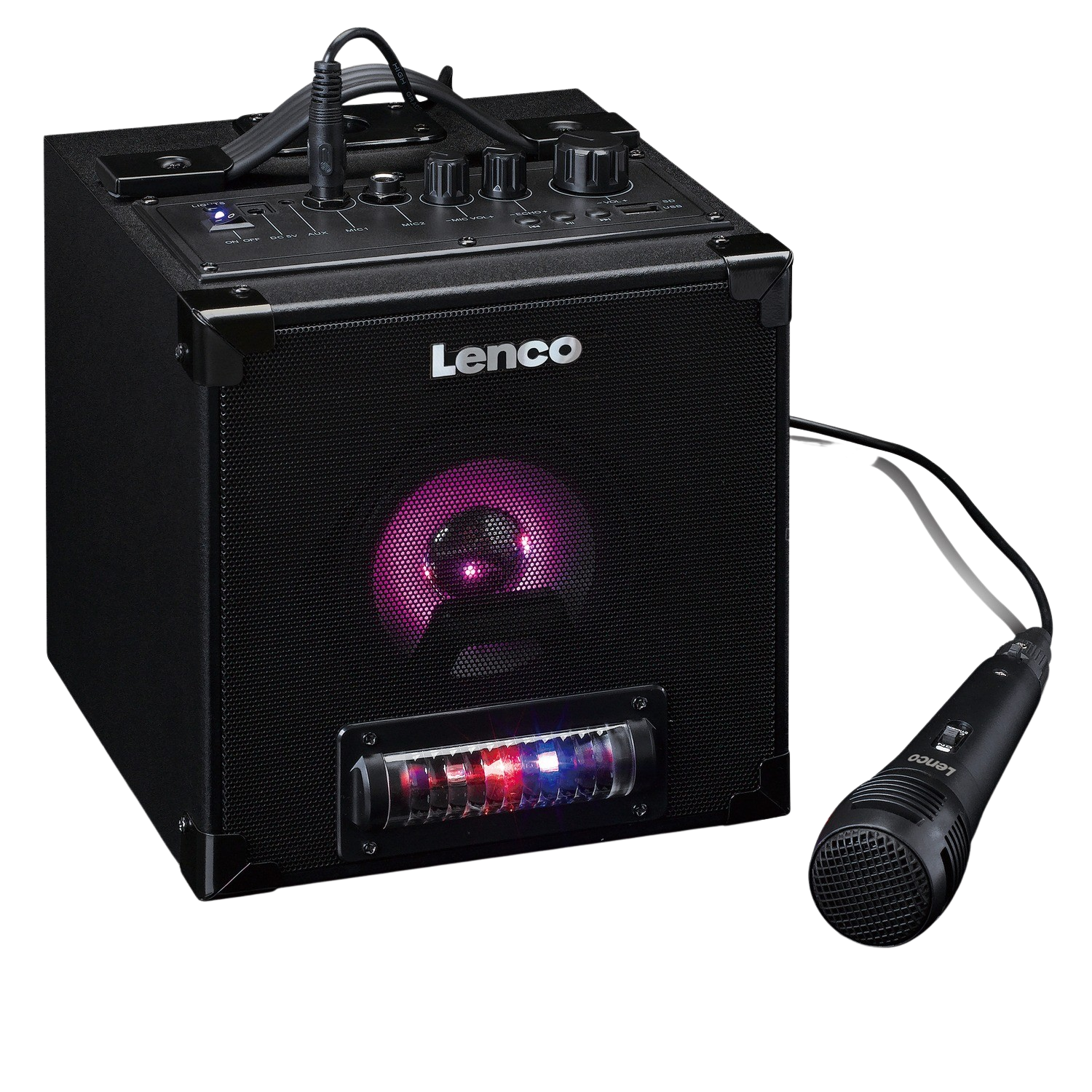 Lenco Btc-070bk Karaoke Bluetoothspeaker Met Microfoon Zwart