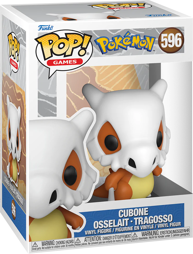 FUNKO POP! Games: Pokémon - Tragosso - Sammelfigur (Weiss/Braun/Gelb)