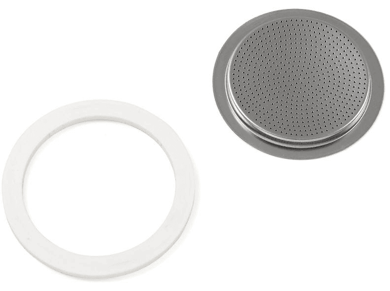 Bialetti Ersatzset (1 Dichtungsring, 1 Filtersieb, 6T)
