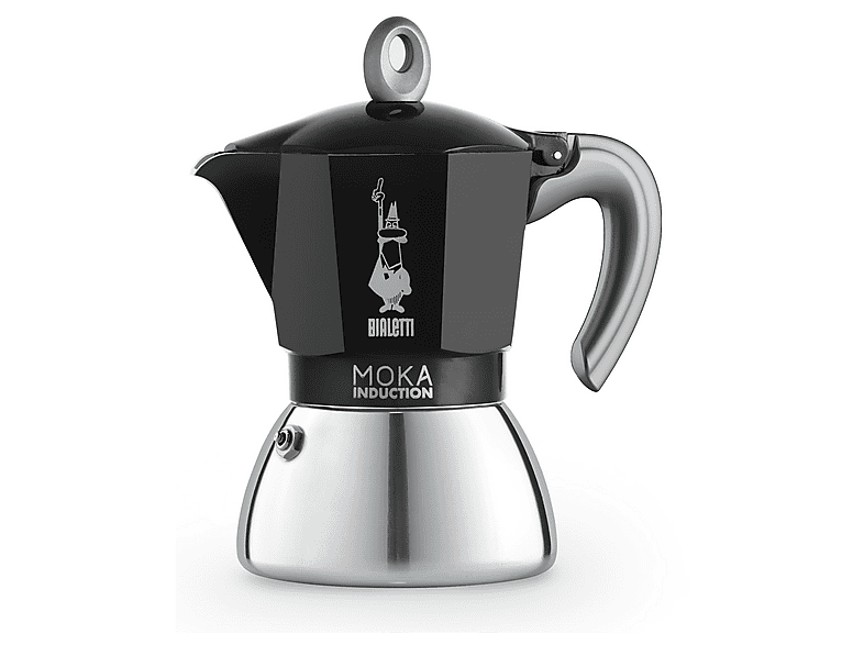 Bialetti 6-Tassen Moka Induktion, Schwarz; Espressokocher