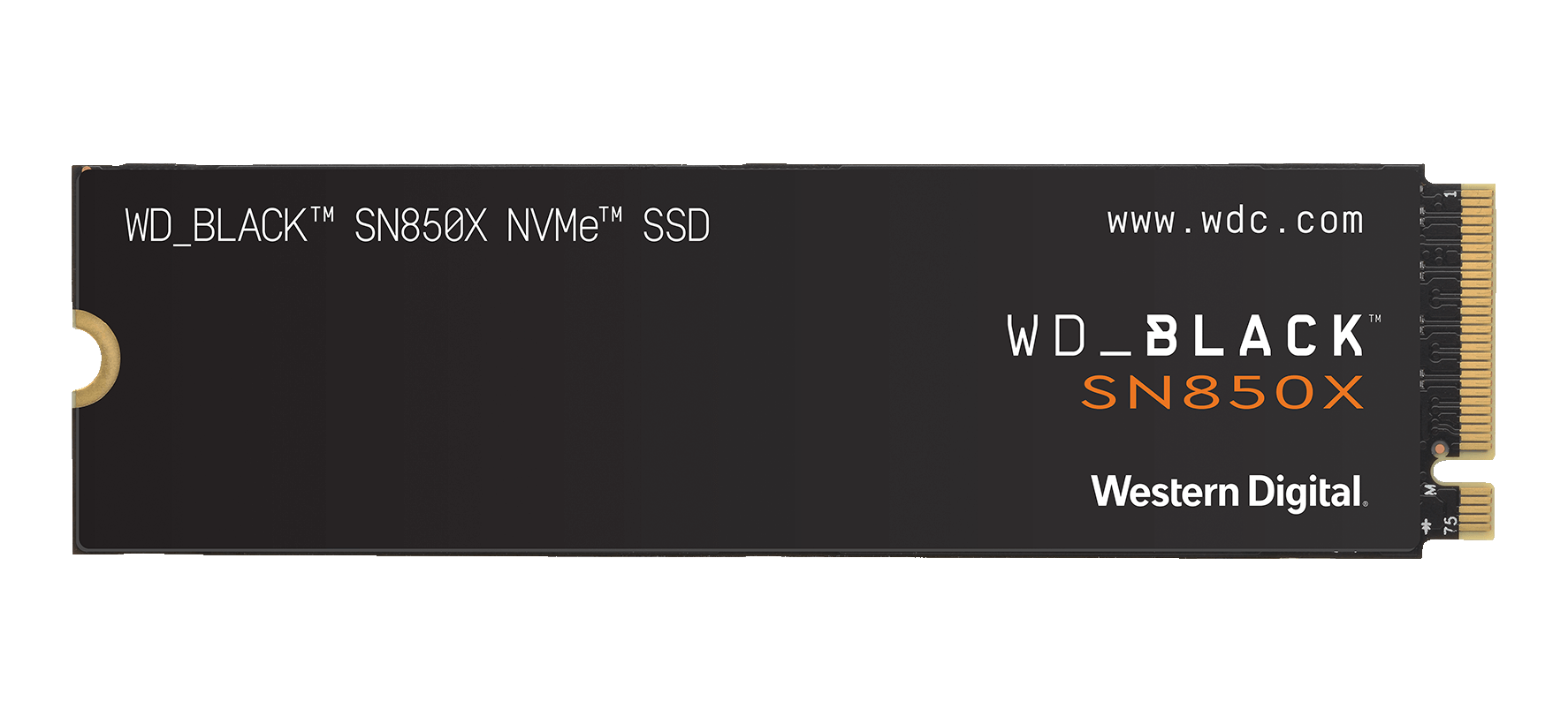 WESTERN DIGITAL WD_BLACK SN850X NVMe SSD (ohne Kühlkörper) - Festplatte (SSD, 2 TB, Schwarz)