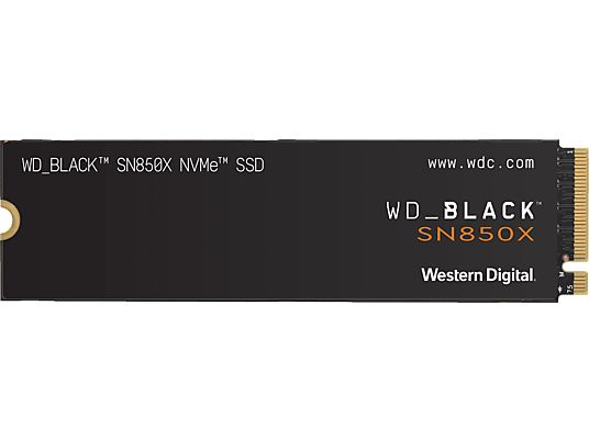 WESTERN DIGITAL WD_BLACK SN850X NVMe SSD (ohne Kühlkörper) - Festplatte (SSD, 1 TB, Schwarz)