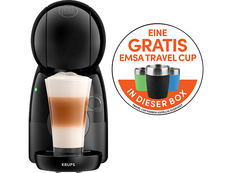 KRUPS KP1A3B.TC Nescafé Dolce Gusto SATURN Piccolo Schwarz inkl. Cup kaufen Emsa XS Kapselmaschine Kapselmaschine Travel 