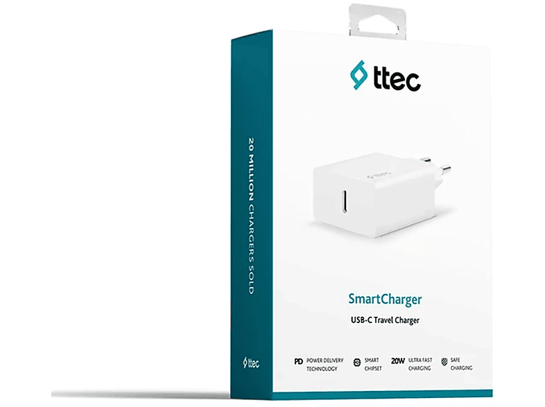 TTEC 2SCS22B SmartCharger 18W QC/PD Seyahat Şarj Cihazı Beyaz_4