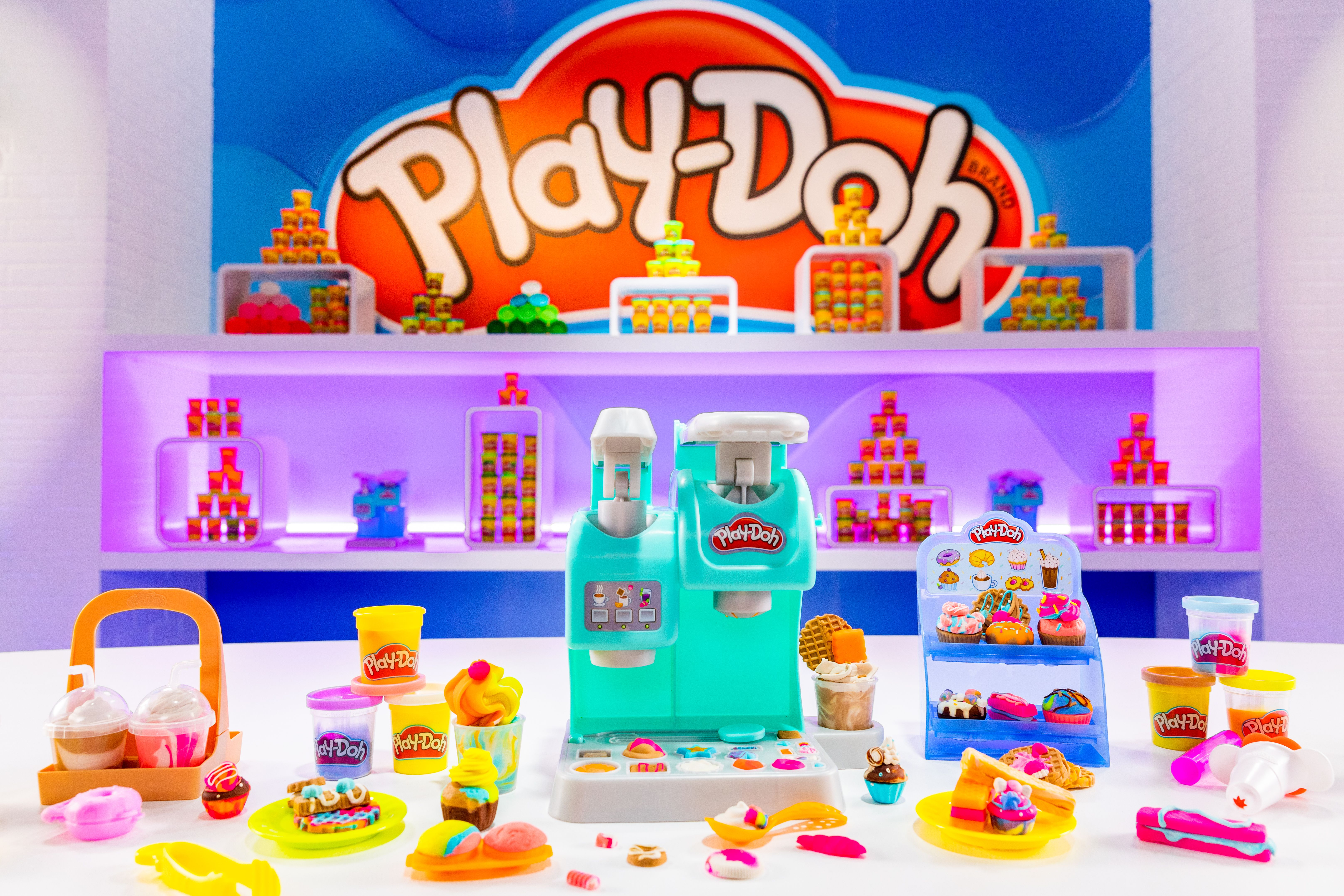 HASBRO GAMING Play-Doh Knetspaß Café Spielset, Mehrfarbig