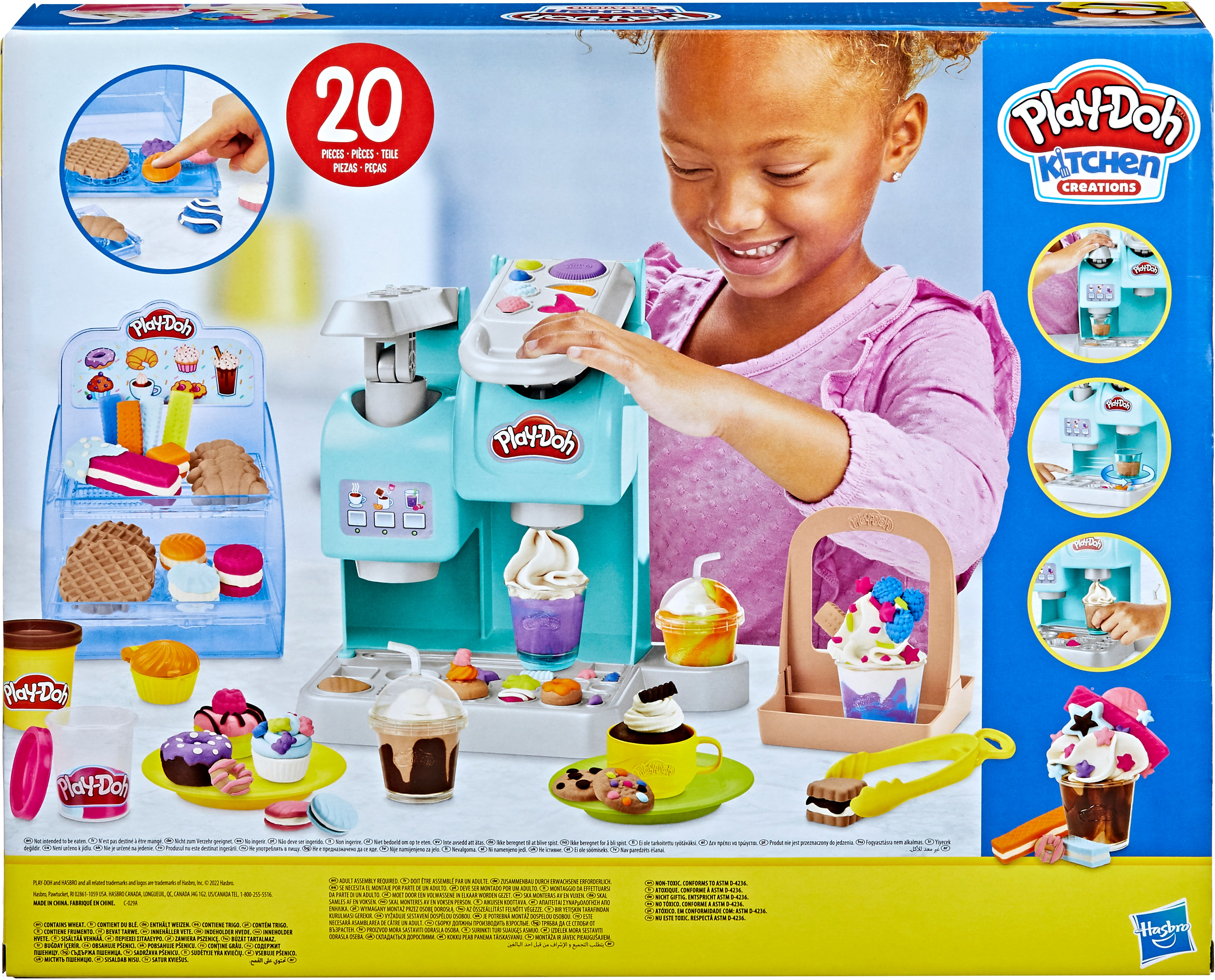 HASBRO GAMING Play-Doh Knetspaß Café Spielset, Mehrfarbig