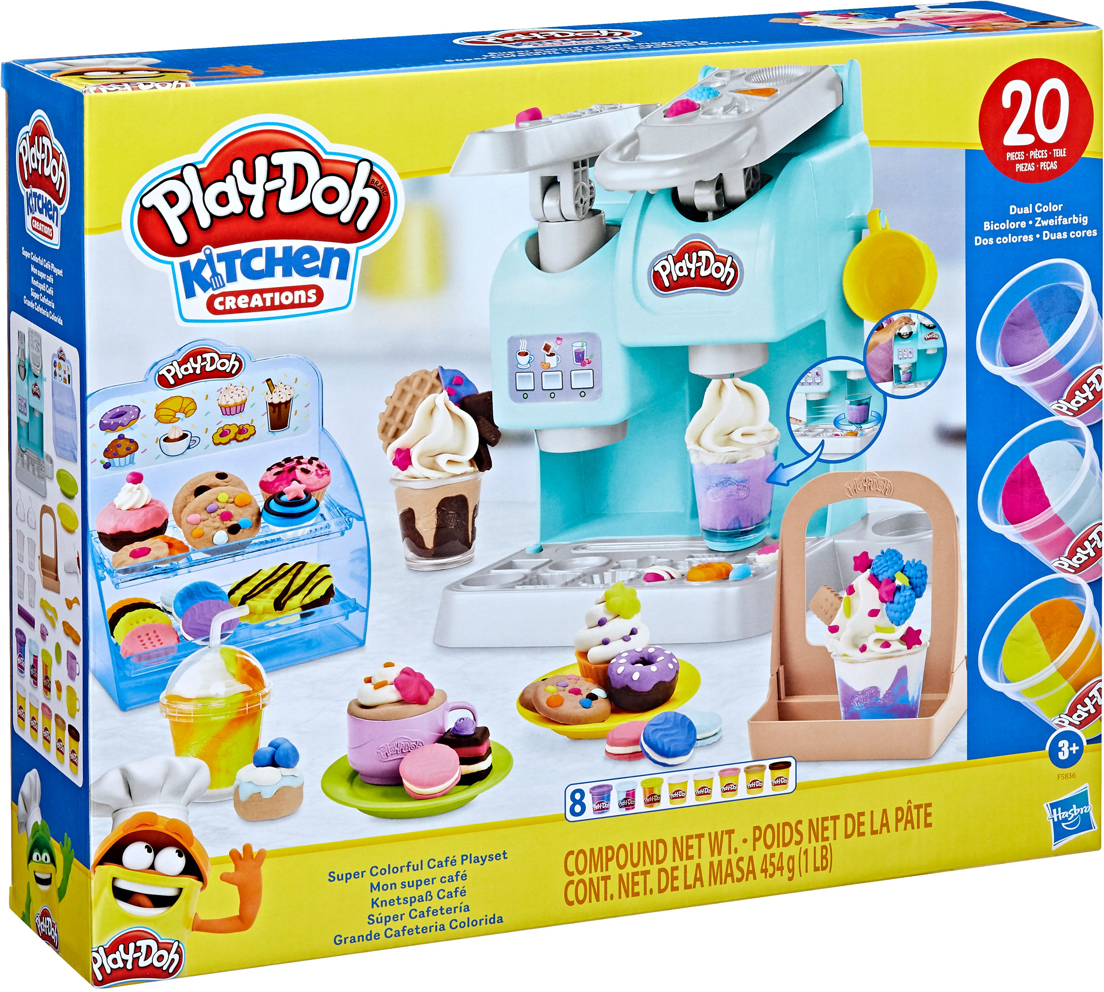 HASBRO GAMING Play-Doh Knetspaß Café Spielset, Mehrfarbig