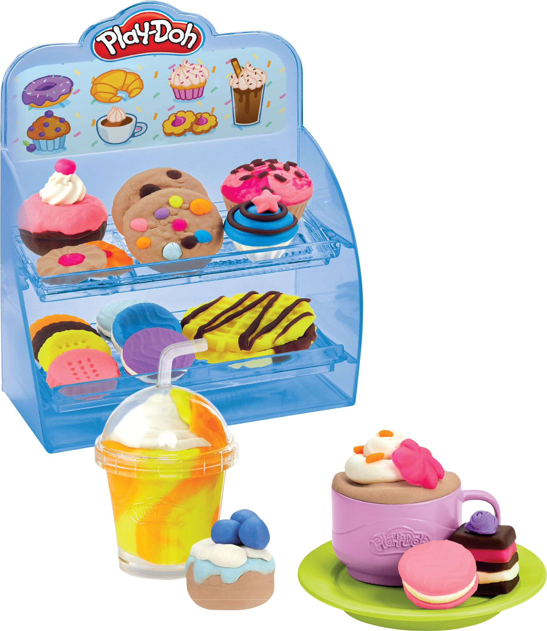 HASBRO GAMING Play-Doh Knetspaß Café Spielset, Mehrfarbig