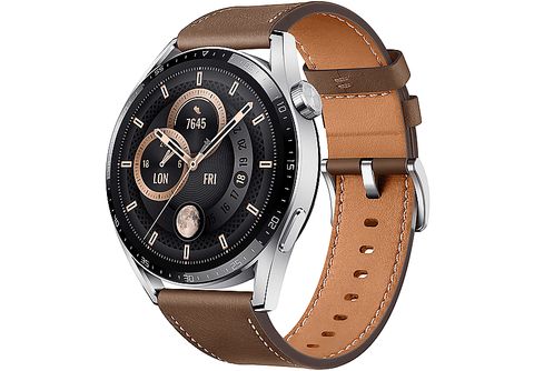 Para Huawei Watch GT4 46 mm Correa de reloj de metal de acero inoxidable  con tres