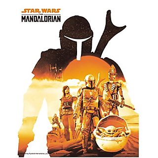Póster - SHERWOOD Star Wars: The Mandalorian White Sunset, 23.5 x 28.5, Multicolor