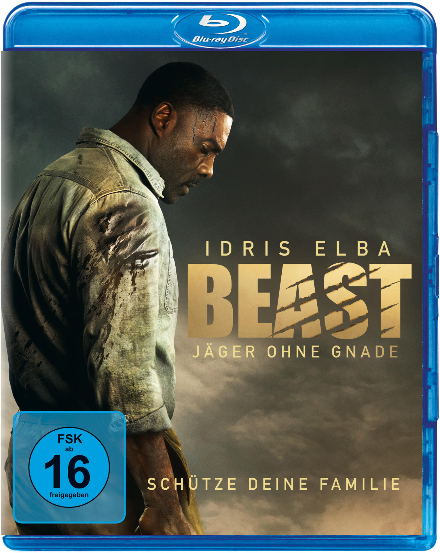 Filmcover des Films Beast. Der Schauspieler Idris Elba ist auf dem Cover.