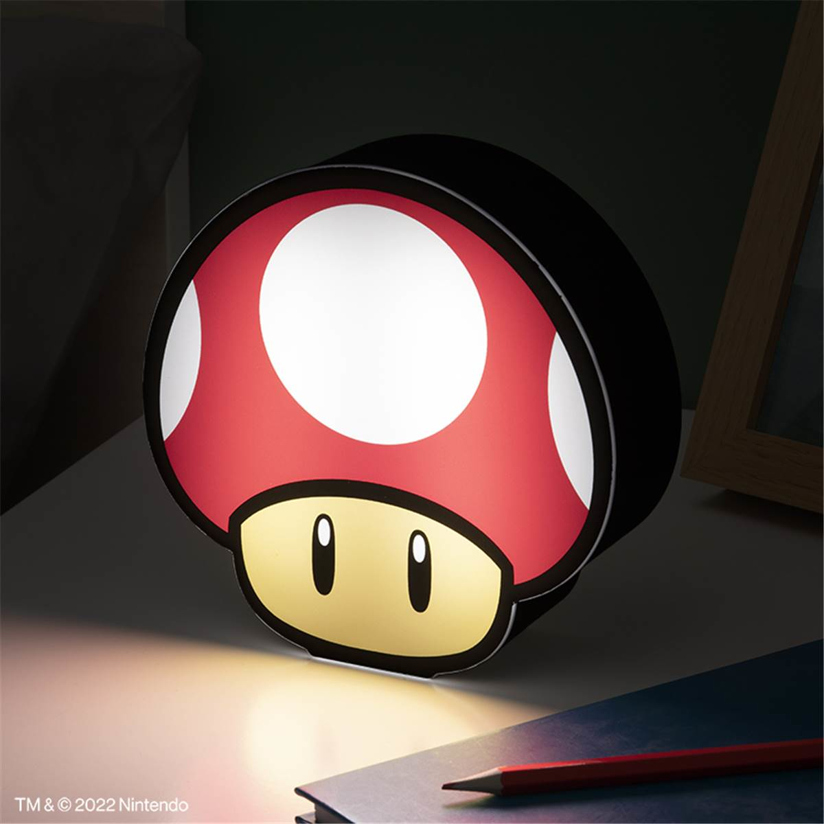 PALADONE Super Mario - Super Mushroom - Lumière de décoration (Rouge/Blanc/Noir)