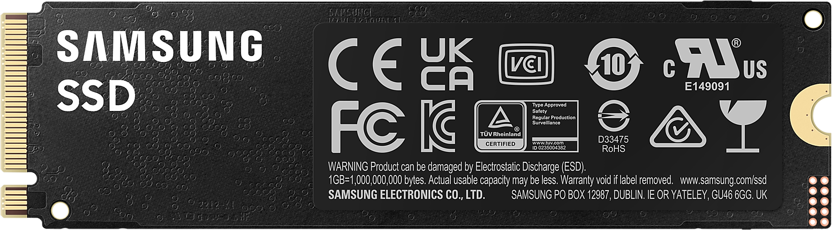 SAMSUNG 990 PRO PCIe 4.0 x4 NVMe M.2 belső SSD meghajtó, 7450/6900 MB/s, 1TB (MZ-V9P1T0BW)