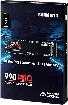 SSD doboz, a szöveg: 'Blistering speed, endless victory'.