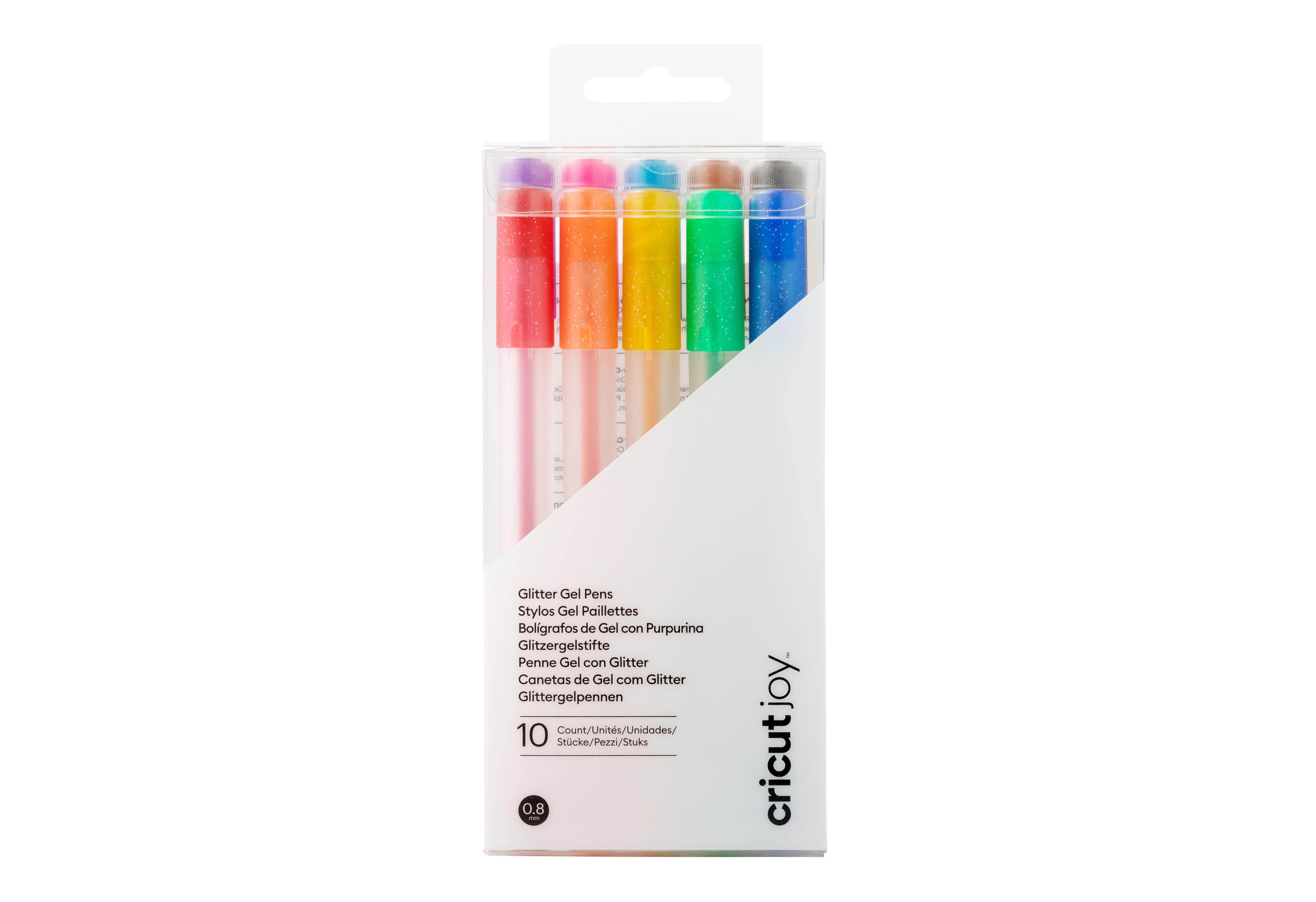 10er Stifte Pack CRICUT Joy Glitzer-Gel Regenbogenfarben