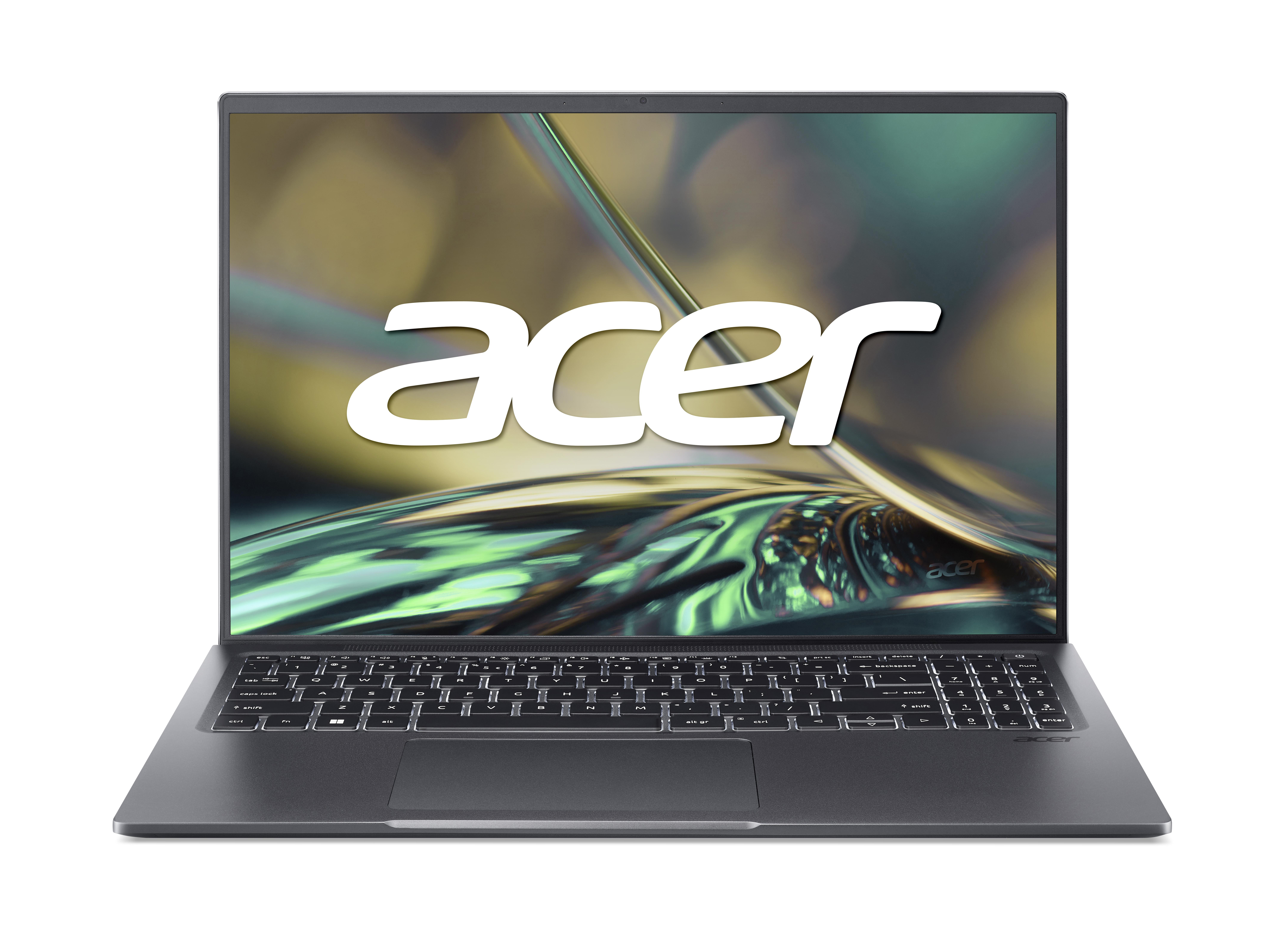 ACER Swift ARC Tastaturbeleuchtung, Display, TB X 16 16,1 (SFX16-52G-72LD), Steel GB Notebook Core™ Gray 1 Zoll mit mit Intel EVO, RAM, A370M, Prozessor, SSD, Intel® i7