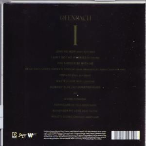 Albumcover mit der Titelliste. Goldener Text auf schwarzem Hintergrund. Der Albumtitel lautet Offenbach I.