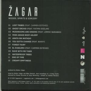 Album borító fekete háttérrel, fehér szöveggel és számlistával.