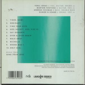 CD album zöld és türkiz háttérrel, szöveg látható.