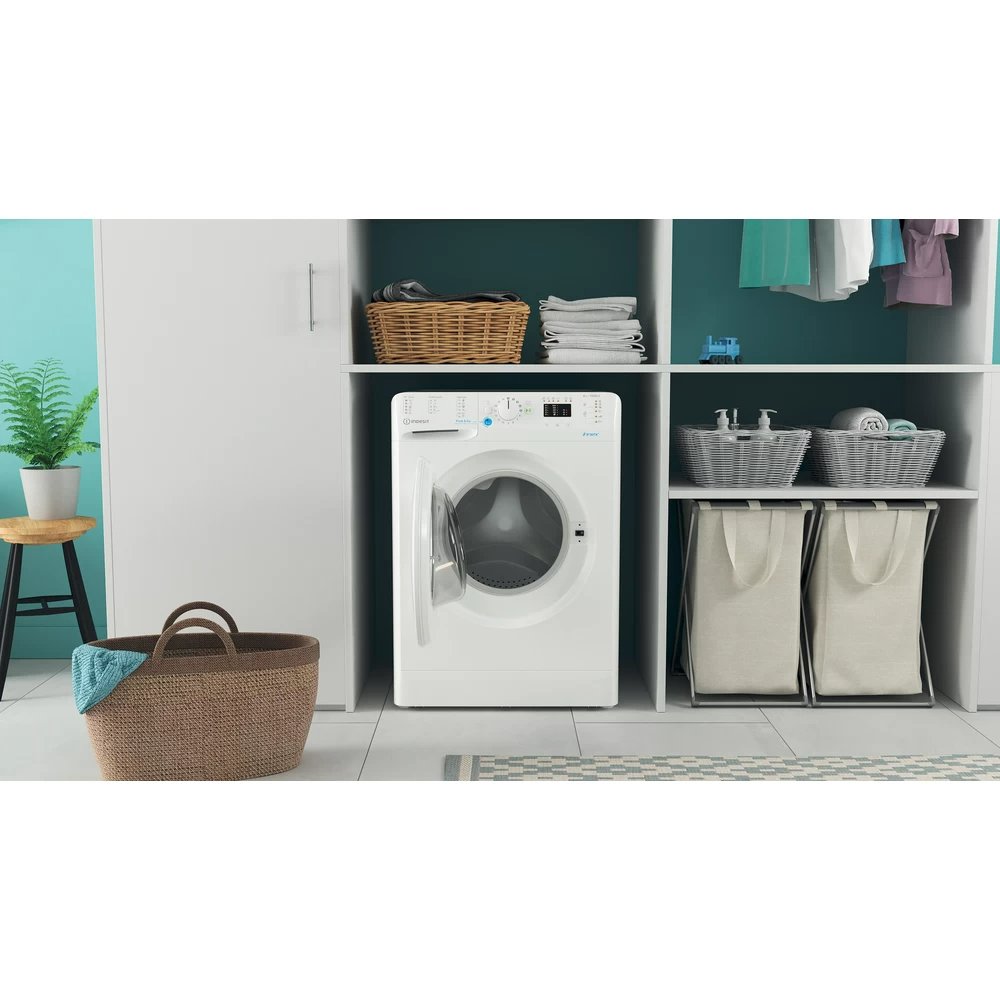 INDESIT BWSA 61051 W EU N elöltöltős keskeny mosógép