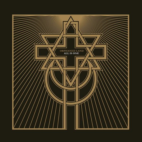 Orphaned Land album borítója, arany geometriai design fekete háttéren.
