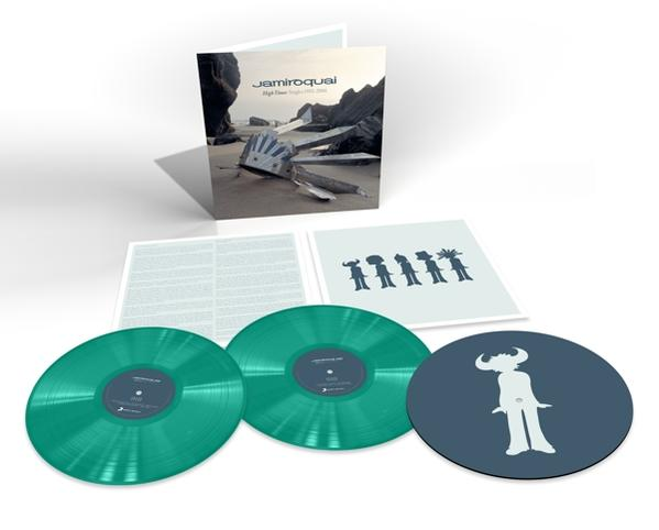 Jamiroquai - High Times - Singles 1992-2006 album. Három zöld bakelit lemez.