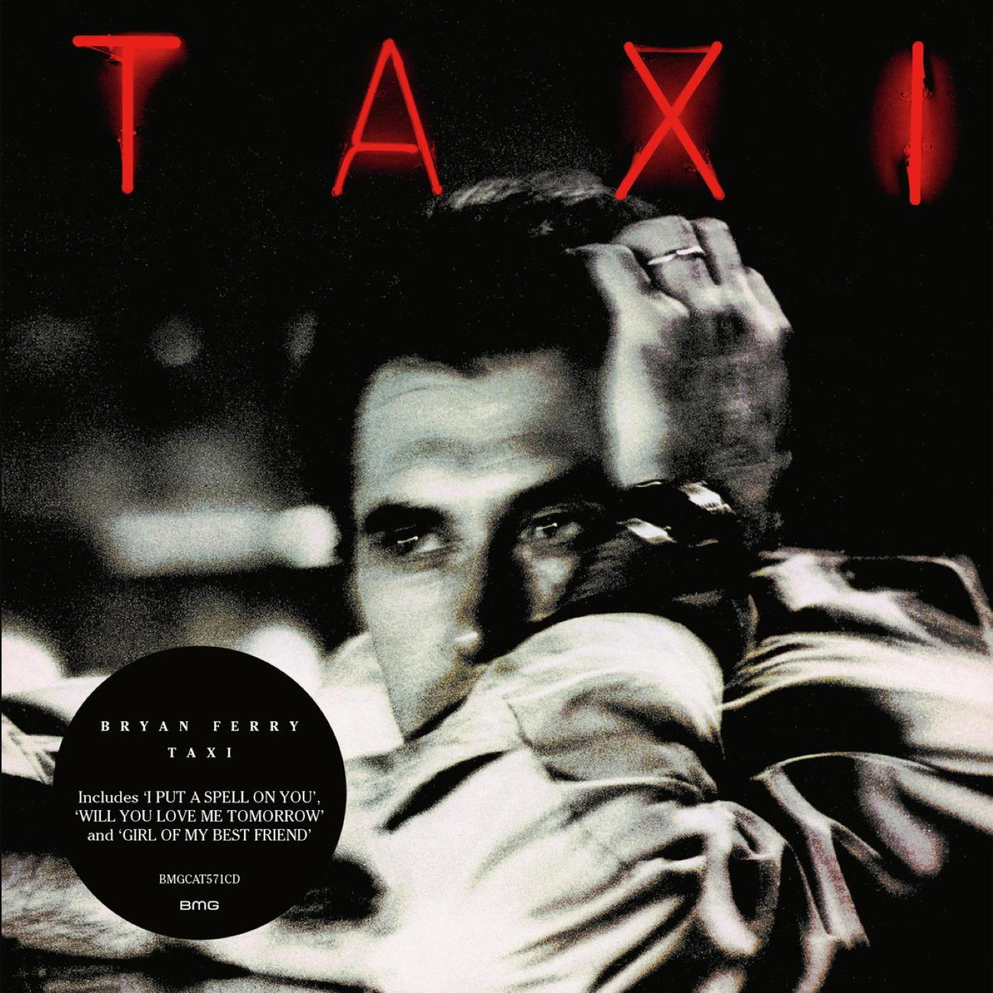 Album borító egy férfi arcával és a TAXI szóval pirosan. A háttér fekete.