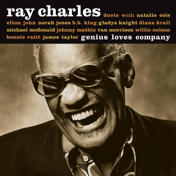 Ray Charles az albumborítón, mosolyog, napszemüveget visel.