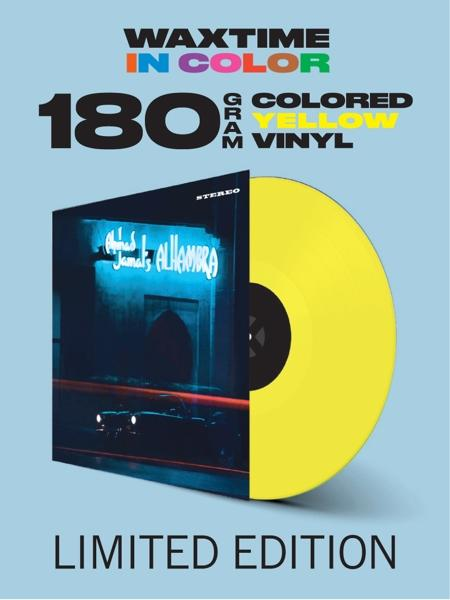 Album borító: Sárga bakelit lemez, kék háttér. 'Wax Time in Color' szöveg és albumcím.