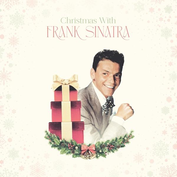 Frank Sinatra karácsonyi albumának borítója. Ajándékok, koszorú és mosolygó Sinatra.