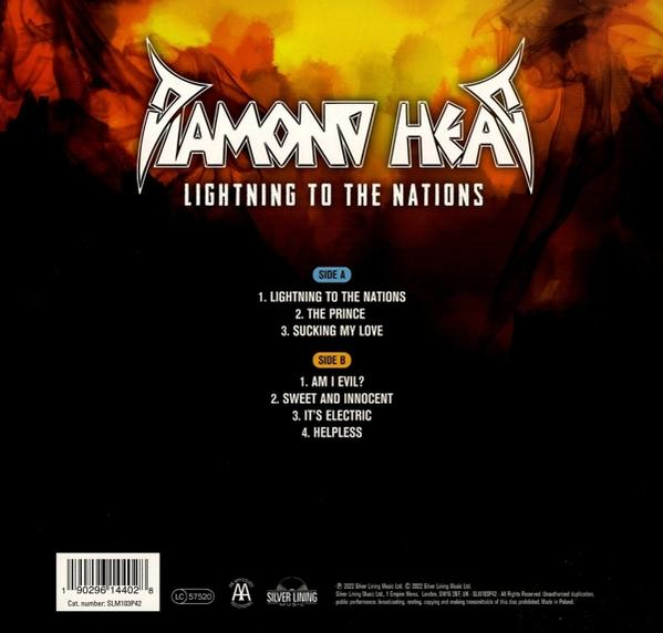 Album borító fekete háttérrel és számlistával. Fehér szöveg.