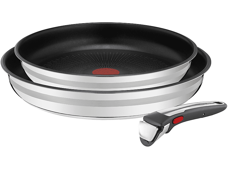 TEFAL Jamie Oliver by Tefal Ingenio 3teilig PfannenSet 24+28cm (Edelstahl, passend für alle