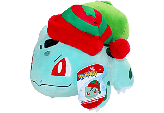 JAZWARES Pokémon: Holiday - Bisasam - Pupazzo di peluche (Turchese/Verde/Rosso)