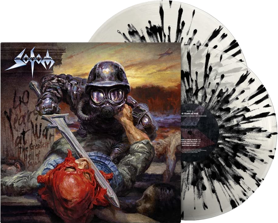 Sodom - 40 Years At War The Greatest Hell Of (Gatefold) (Cristallo / Black Vinyl) (Vinyl LP (nagylemez))