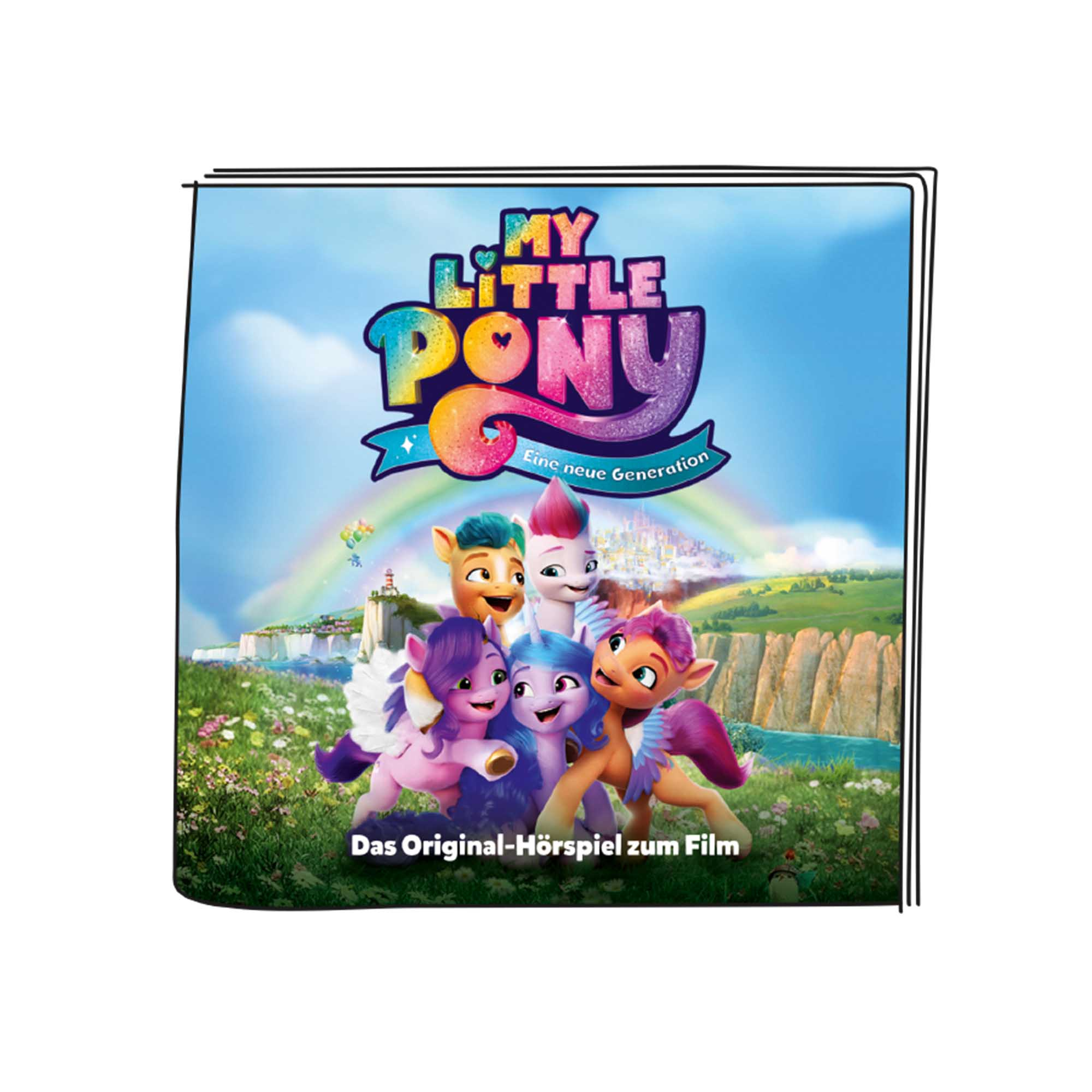 My Little Pony-Filmplakat. Pony-Charaktere auf Landschaftshintergrund.