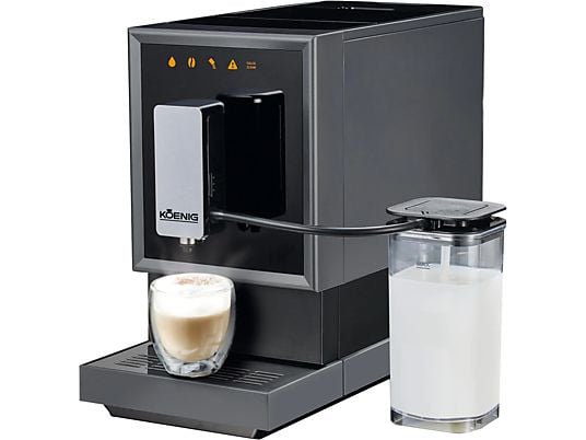 KOENIG Finessa Cube Milk Plus - Macchina da caffè completamente automatica (nero/grigio)
