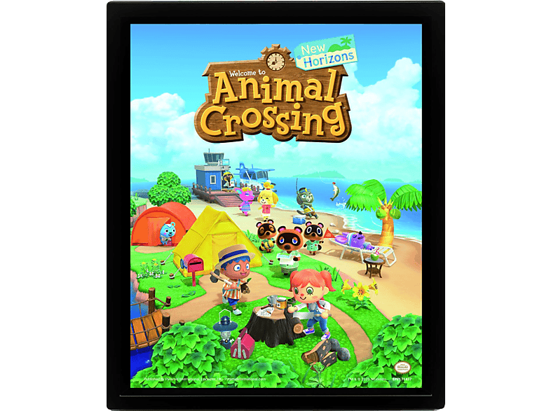 Póster 3D - Sherwood Animal Crossing New Horizons, Plástico, Multicolor