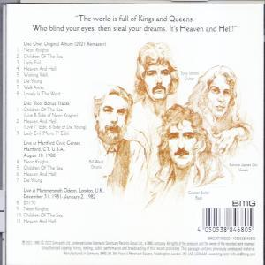 Album borító a zenekar tagjainak portréival, 'Heaven and Hell' szöveggel, számlistával és BMG logóval.