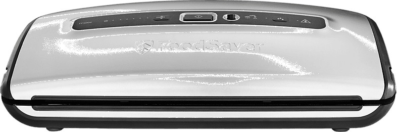 Zilveren en zwarte FoodSaver vacuüm sealer.