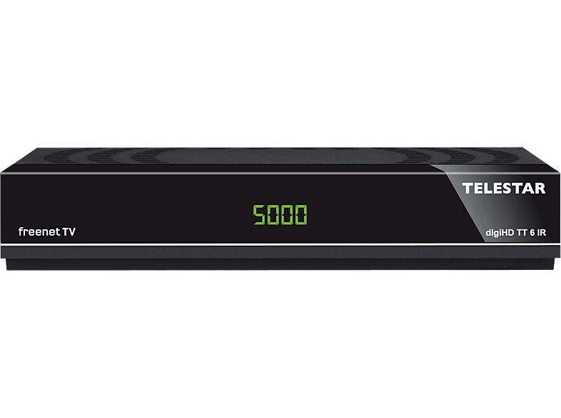 TELESTAR digiHD TT 6 IR inkl. 12 Monate freenet TV DVB-T2 HD + DVB-C Receiver (HDTV, DVB-T2 HD, DVB-C, DVB-C2, Schwarz)