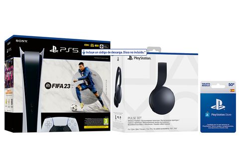 Sony PlayStation 5 Digital 825GB FIFA 23 Bundle color blanco y