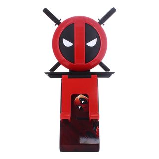 EXQUISITE GAMING Marvel - Deadpool Logo: Ikon - Cable Guy - Support pour téléphone portable et manette (Noir/Rouge/Blanc)