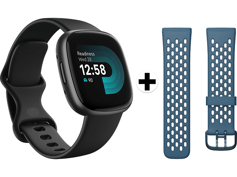 Fitbit Versa 4 - Zwart + Free Band