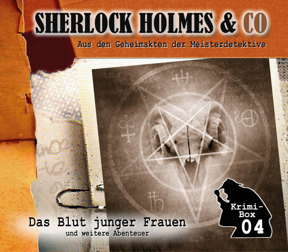 Buchcover mit Totenkopf und Pentagramm, mit deutschem Text.