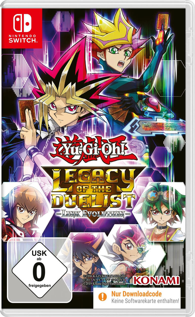 Nintendo Switch-Spielbox von Yu-Gi-Oh! Legacy of the Duelist: Link Evolution.