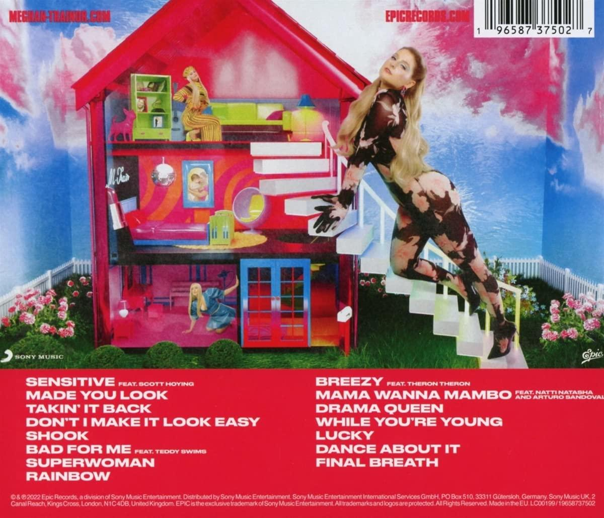 CD-Cover mit einer Frau vor einem Haus.