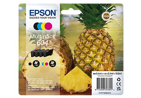 EPSON Multi-pack Inkpatroon Zwart - Cyaan - Magenta - Geel 604 (C13T10G64020)