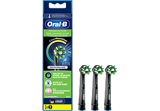 ORAL-B CrossAction Black Edition CleanMaximiser 3 Stück - Aufsteckbürsten (Schwarz)