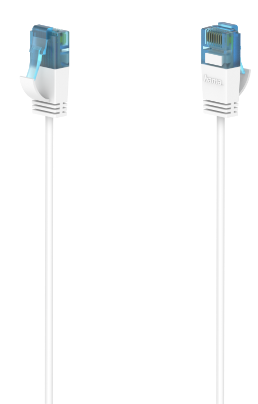 HAMA FIC Slim flexible hálózati kábel, CAT6A, 1,5 méter, fehér (200689)